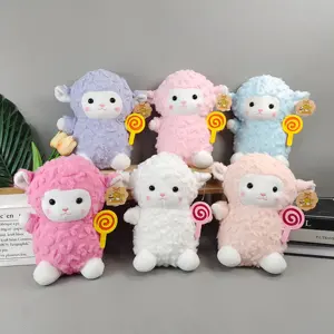 A05876 Lollipop cừu 24cm đa màu sắc dễ thương và đáng yêu Đồ chơi sang trọng trang trí nhà mềm dễ thương bé