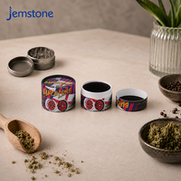 Boîte d'emballage cylindrique en kraft imprimée sur mesure, tube en carton recyclable, tube en papier avec insert en EVA pour broyeur d'herbes sèches