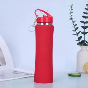 Stainless Steel Water <b>Bottle</b> for Adults With Modern Design <b>Straw</b> Cup and Travel-Friendly Cap - Product Image 3
