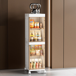 Extra Large Thickened Foldable Storage Cabinet Multi Layer Organizer Plastic Household Shelf Standing Type Rectangle - Product Image 3