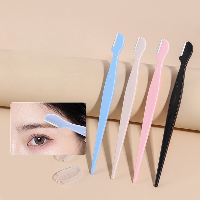 Wholesale Eyebrow Razor with Cover Women Makeup Tools Eyebrow Trimmer With Protective Net Shaver Eyebrow Knife Blade