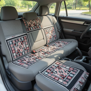ชุดพรมปูพื้นรถยนต์สไตล์ kilim ซักได้ผ้าคลุมเบาะรถยนต์ - Product Image 3