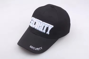 Custom Embroidered Security <b>Hat</b> Baseball Cap Adjustable Men’s Cap in Black Blue Khaki Color for Uniform Work Safety - Product Image 6