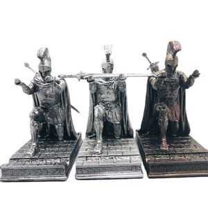 Organizador de escritorio para teléfono móvil, soporte de pluma de caballero, decoración de resina para oficina, pantalla, Rome Armor Hero - Product Image 1