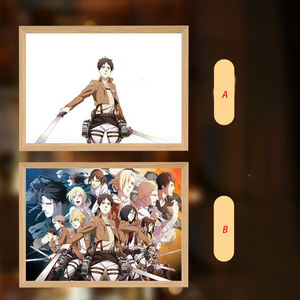 Lámpara de Papel Tallado en 3D con Marco de Anime, Personaje de Anime Tallado en Papel, Regalos de GUNDAMS, Marco de Fotos Nocturno de Dibujos Animados con LED, <span class=keywords><strong>Ataque</strong></span> <span class=keywords><strong>a</strong></span> <span class=keywords><strong>los</strong></span> <span class=keywords><strong>Titanes</strong></span> - Product Image 2