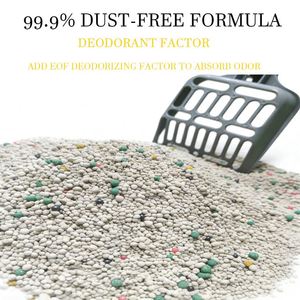 Litière pour chat de qualité, écologique, biodégradable, à base de bentonite, faible teneur en poussière, petites particules, agglomérante, désodorisante, 5 kg, marque Benjie, facile à utiliser - Product Image 2