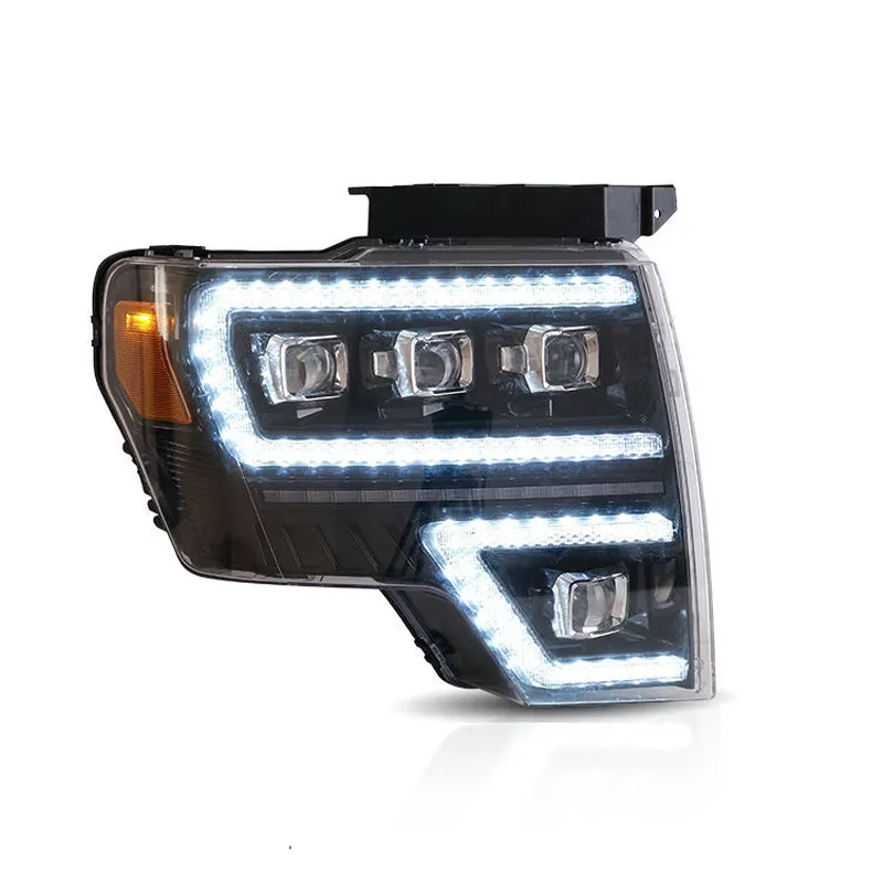 סיטונאי מואר LED ראש אור עבור פורד F150 2009-2014 תור דינמי מחוון קדמי רכב מנורת חלקי תאורה אוטומטית מערכת