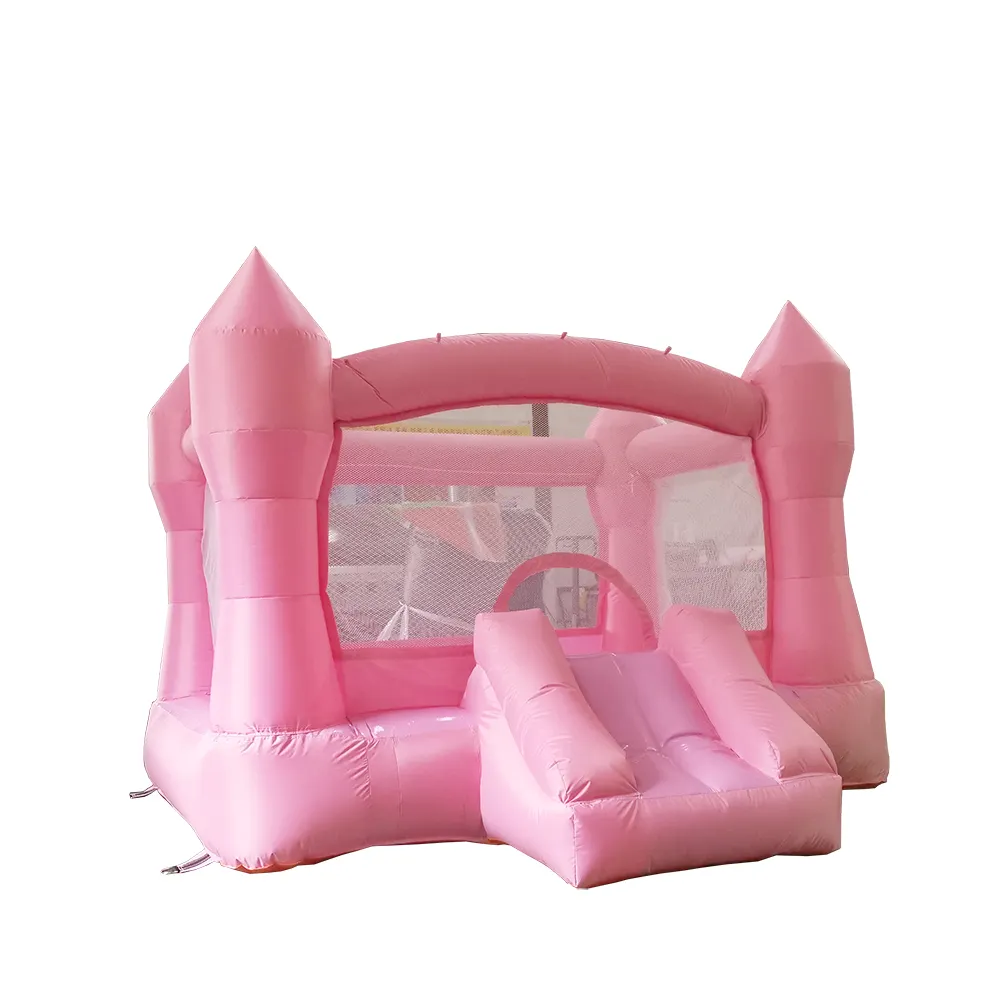 핑크 파스텔 미니 바운스 하우스 풍선 점프 바운서 PVC 풍선 바운서 성인 풍선 바운서