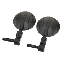 GOOFIT Rétroviseur de moto 7/8" 22mm pour extrémité de guidon, remplacement pour vélos électriques, scooters, VTT, UTV