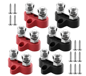 3/8 "12V 24V pin Ngã Ba khối M10 cách điện điện và mặt đất Pin ngã ba bài thanh xe buýt - Product Image 1