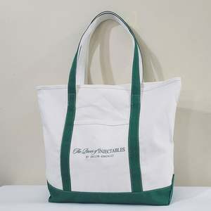 Sac fourre-tout en toile de coton bio recyclé et réutilisable, avec poignées en corde, imprimé avec logo personnalisé, taille OEM, respectueux de l'environnement - Product Image 1