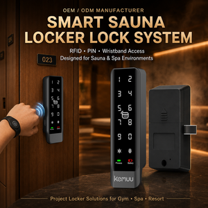 Serrures électroniques intelligentes Ttlock pour verrouiller les tiroirs, les armoires, les casiers avec code NFC, empreinte digitale et contrôle par application téléphonique - Product Image 1