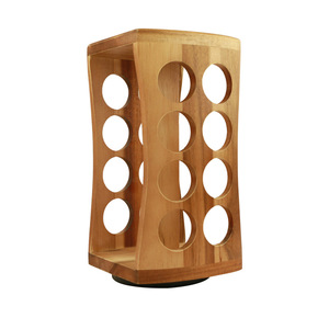 Wooden <b>Spice</b> <b>Rack</b> <b>Rotating</b> Organizer Multi Tiered Tabletop Condiment Storage For Kitchen Use - Product Image 2