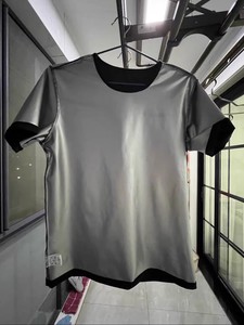 2025 новый мужской костюм для сауны комплект из 2 предметов с коротким рукавом и шортами для сжигания жира спортивный костюм для похудения тренировочный костюм для бега - Product Image 5