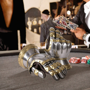 Guantes de Guerrero Medieval, Guantes de Caballero de Metal con Adornos de Latón Pulido, Armadura de Mano Gótica para Disfraces de Personajes de Cine y Televisión - Product Image 3