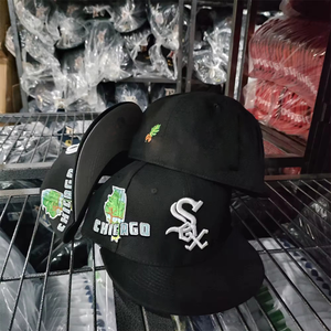 Biểu Tượng Tùy Chỉnh Bán Buôn Số Lượng Lớn 3D Thêu Thời Trang Thể Thao Snapback Bóng Chày Người Đàn Ông Sang Trọng 6 Bảng Điều Chỉnh Đồng Bằng Được Trang Bị Cap - Product Image 6