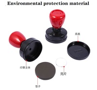 Tampon encreur automatique en plastique ABS classique noir et rouge, rond, tailles 30mm, 40mm, 50mm, pour usage scolaire