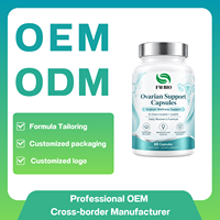 Capsules de soutien ovarien avancé, formule d'équilibre hormonal pour femmes, capsules de soutien ovarien en marque privée, usine de capsules de soutien ovarien