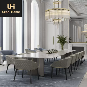 Nhà sản xuất tùy chỉnh thực hiện sang trọng mới thiết kế nhà Máy Giá Đá Cẩm Thạch hàng đầu sang trọng bàn ăn cho biệt thự nhà hàng - Product Image 5