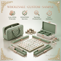 Juego de Mahjong Mini Personalizado en Caja, Fácil de Transportar, Fichas de Mahjong Portátiles de Tamaño Mini, Uso Doméstico, Juego con Fichas Mezcladas a Mano
