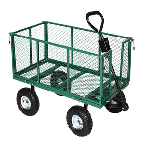 Chariot de jardin en maille verte, avec Structure en métal, à 4 roues, camion à main, 350KG, livraison gratuite - Product Image 3