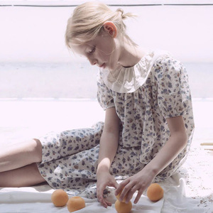 เดรสเด็กผู้หญิงทรงเอ ผ้าลูกไม้ แขนสั้น ผ้าฝ้ายพิมพ์ลาย รุ่นซัมเมอร์ 2026 มีสินค้าพร้อมส่ง - Product Image 4