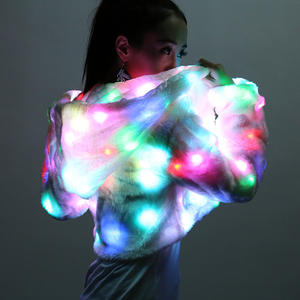 Uomini e donne hanno portato una pelliccia colorata luminosa per feste e sillabe elettriche Chic forniture per feste - Product Image 2