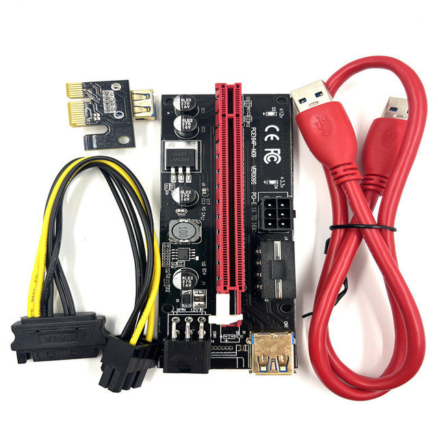 VER009S PCI-E Express 6pin 1x to 16x Card Extender USB 3.0 PCIE Power GPU Cable Adapter riser 009S manufacturer