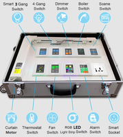 Smart Home Automation 3D Smart Switch Demo Box Multi-Modo Personalizable Wi-Fi Zigbee Compatible Ideal para Exposiciones de Distribuidores