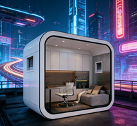 Cabane mobile moderne Apple avec système de maison intelligente, maisonnette préfabriquée pour séjour en gîte, vie en maisonnette, vente en gros