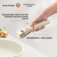 Ensemble de 18 ustensiles de cuisine détachables antiadhésifs, compatibles lave-vaisselle et induction, style coréen, multi-tailles, blanc-gris, amovibles