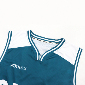 Akilex Cusormable Design personalizzato da uomo vestiti da basket gilet T Shirt ricamo Patch moda basket maglie per <span class=keywords><strong>30</strong></span> squadre - Product Image 5