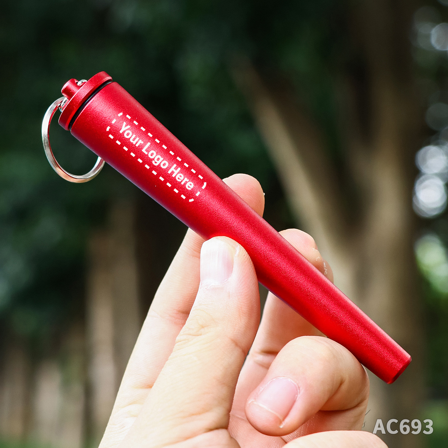 Durable Portable Aluminum Cigarette Holder with Keychain