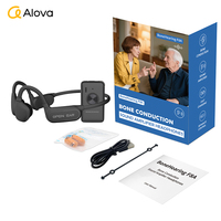 Aide auditive sans fil ALOVA, écouteurs à conduction osseuse Bluetooth, amplificateur de son TV pour les personnes âgées