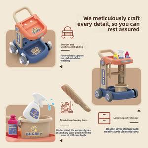 Ensemble de jouets de nettoyage en plastique, <span class=keywords><strong>kit</strong></span> de jeu éducatif pour les tâches ménagères - Product Image 3
