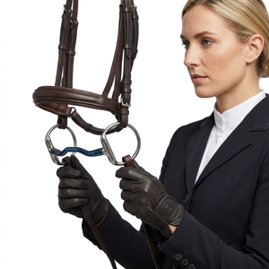 บิตม้าแบบ Blue Jointed Snaffle ขนาดใหญ่ วัสดุสแตนเลสผสมทองแดง บรรจุภัณฑ์แบบกำหนดเอง สำหรับฝึกขี่ม้า - Product Image 2