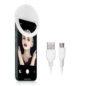 Anneau lumineux LED rechargeable pour selfie avec logo personnalisé, faible MOQ, pour téléphone portable - Product Image 1