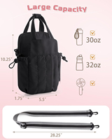 Sac bandoulière portable pour bouteille d'eau de 32 oz avec poignée et sangle en nylon pour sport en plein air, femme, vente en gros personnalisée, directement de l'usine