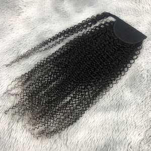 Tóc Người Thật Xoăn Thẳng Tóc Đuôi Ngựa Trinh Nữ Brazil Quấn Thẳng Quanh Tóc Đuôi Ngựa Chưa Qua Chế Biến - Product Image 6