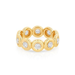 Anillo Apilable de Eternidad con <span class=keywords><strong>Mini</strong></span> Bisel, Chapado en Oro de 14/18K o Vermeil, Plata de Ley 925, Joyería de Moda Tendencia 2025 para Mujer - Product Image 1