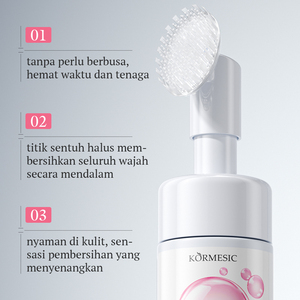Bpom approuvé KORMESIC vente en gros 120ml nettoyant pour le visage nettoyant pour le visage lissant niacinamide éclaircir mousse nettoyante Pembersih Wajah - Product Image 4