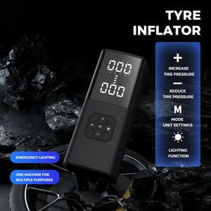 New Portable Inflatable Electric air <b>Pump</b> Compressor Rechargeable 12V Battery With LED Light Power Bank for Mobile - Product Image 5