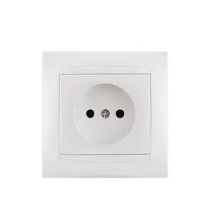 Sirode 9206 Series Europe Standard Modern 16A 250V White Color 1 Gang 2 Pin Electrical Wall Sockets And Switches For Home