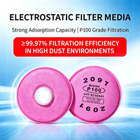 Filtre à particules P100 résistant à l'huile 2097/2097 - Cartouche anti-poussière et anti-fumée pour protection respiratoire avec masque intégral ou demi-masque