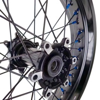 Roues Supermoto 7 pouces 17x3.0 17x3.5, moyeux et jantes en alliage d'aluminium CNC anodisé, haute performance, pour moto électrique tout-terrain, E-Moto personnalisée