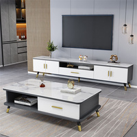 Meuble TV YQ Forever Light Luxury, meuble mural en verre pour salon, table basse nordique, meuble combiné