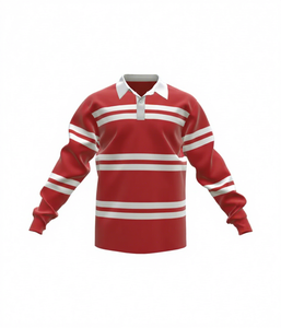 Camiseta de Rugby a Rayas para Hombre, Manga Larga, Cuello Camisero, Transpirable, de Poliéster, para Deporte, Todas las Temporadas, Corte Regular - Product Image 3