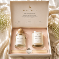 Ensemble de diffuseurs à bâtonnets et bougies parfumées en cire de soja faits main, tendance, nouveauté, luxe, pour la Saint-Valentin, décoration d'intérieur