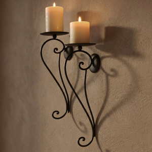 Elegant Vine Design Wrought <b>Iron</b> Wall Candle Sconce Decorative Candelabra Metal Pillar Candle Holder for Wedding Home - Product Image 2