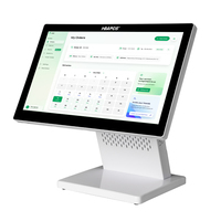 Système POS professionnel OEM ODM 15,6 pouces à double écran, Windows 10 Pro, fabricant de terminaux de point de vente tout-en-un avec écran tactile
